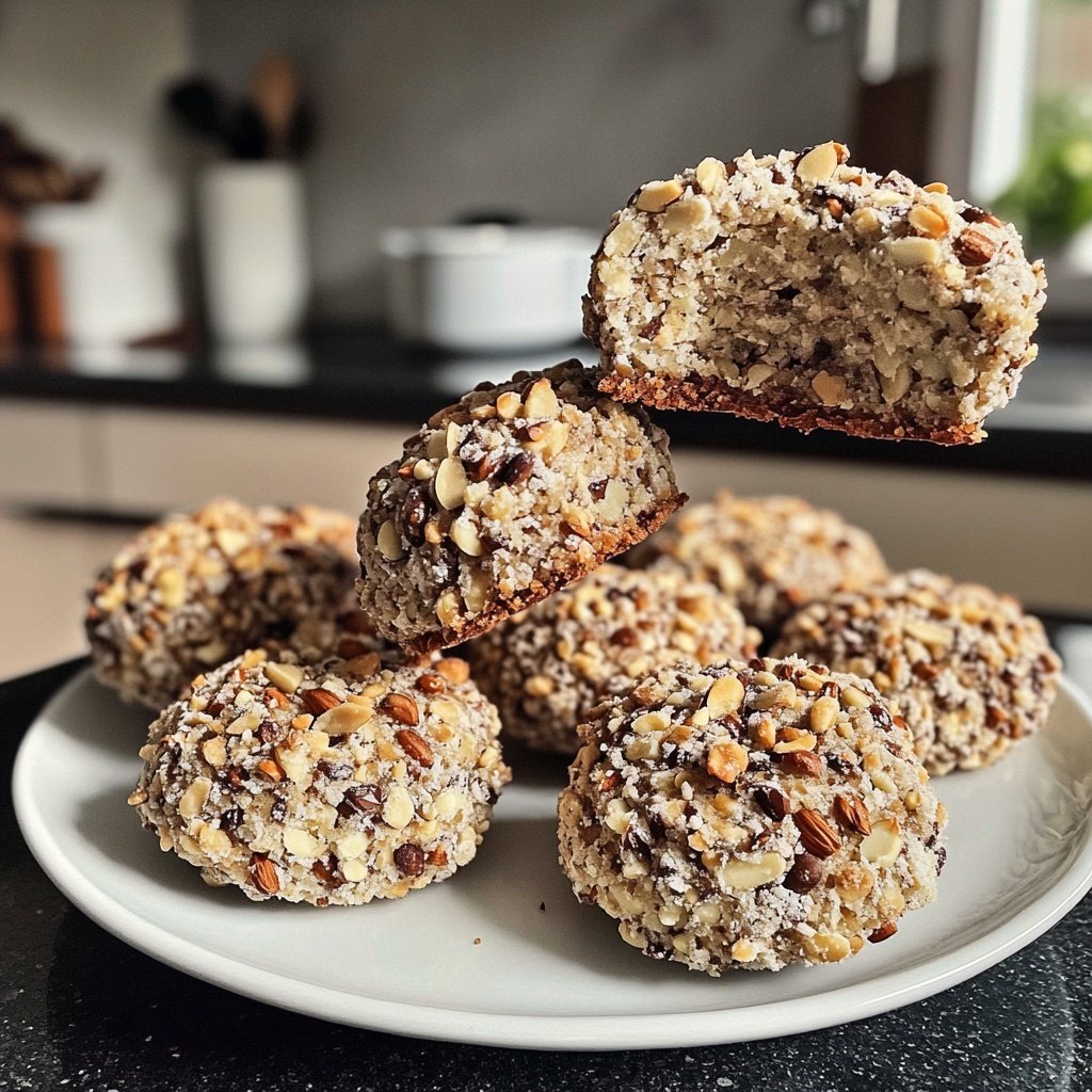 Protein Bällchen mit Sonnenblumenkernen