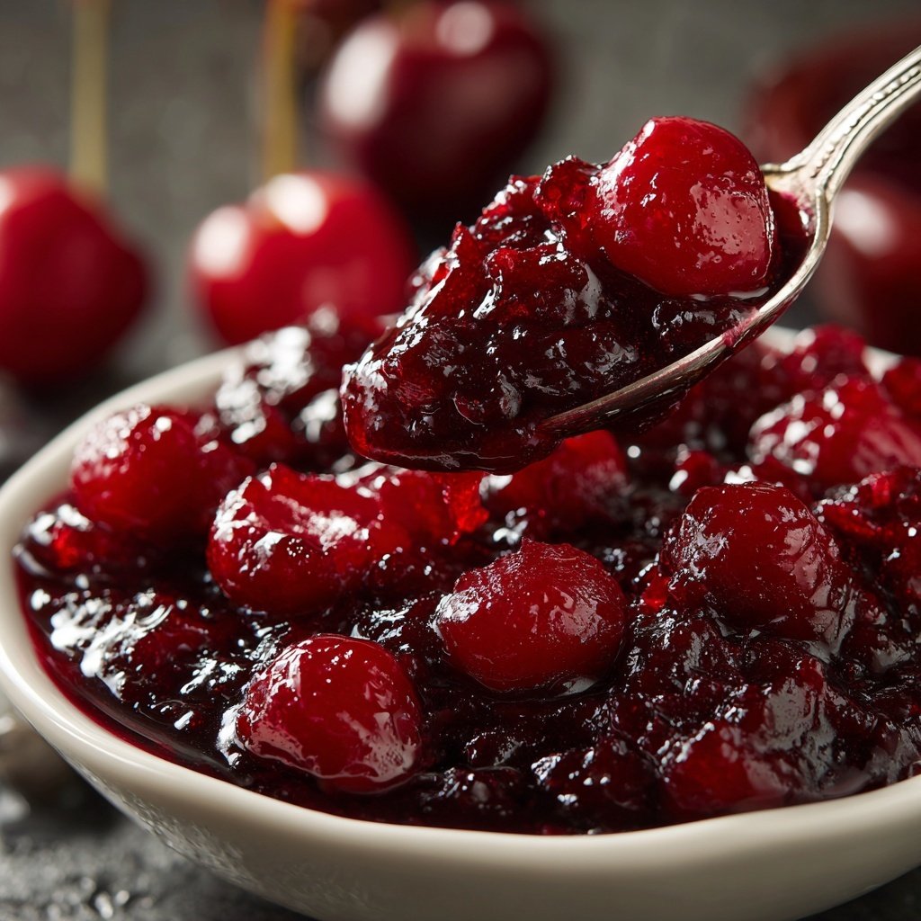 Rote Grütze mit Kirschen