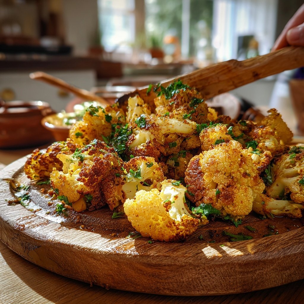 Blumenkohl Pfanne Mit Curry Gewürz