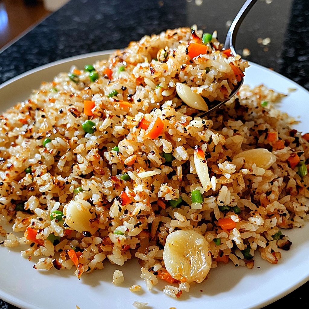 Gebratener Reis mit Knoblauch