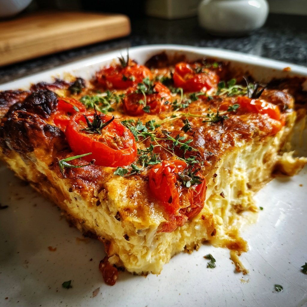 Auberginenauflauf mit Tomaten und Kräutern