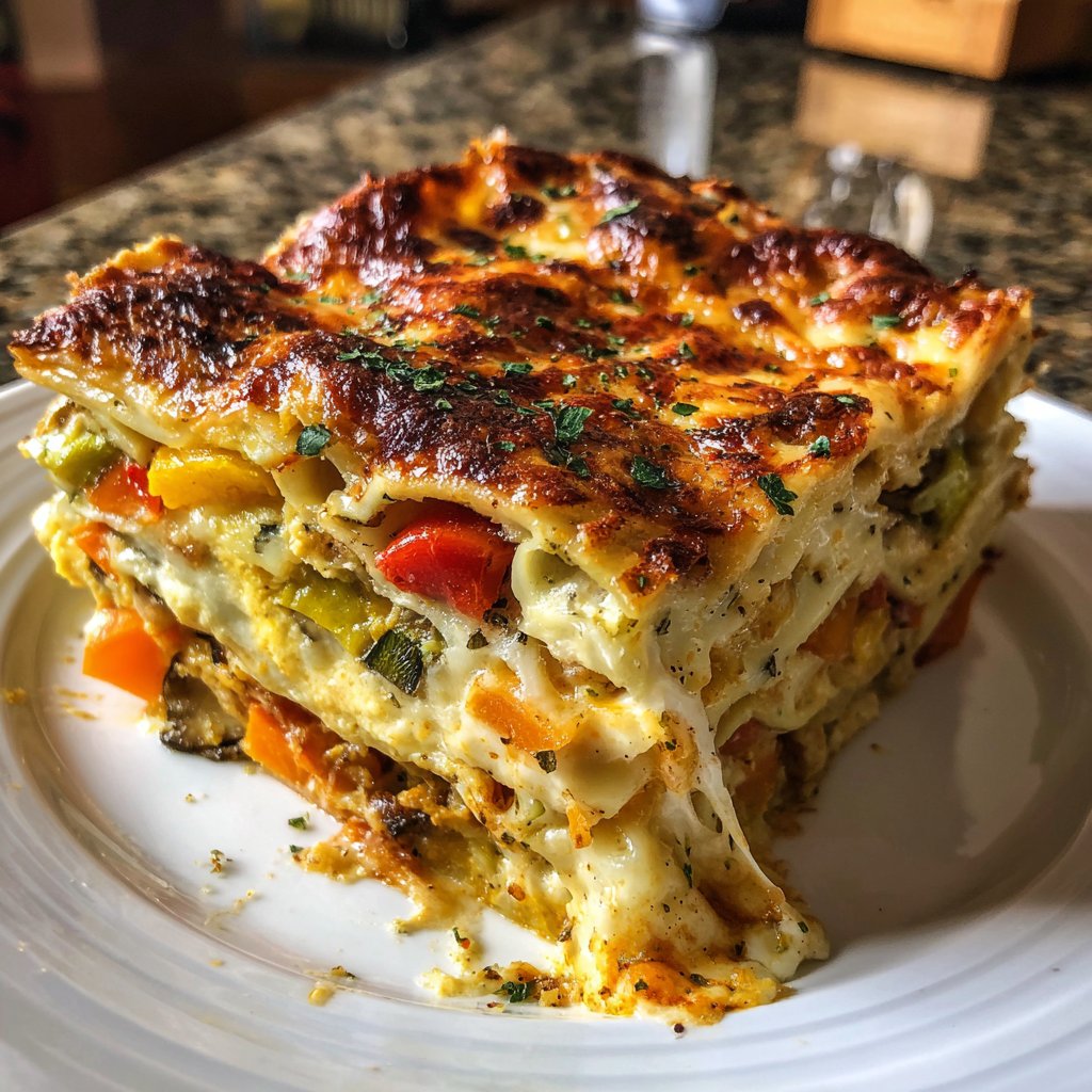 Vegetarische Lasagne mit Gemüse