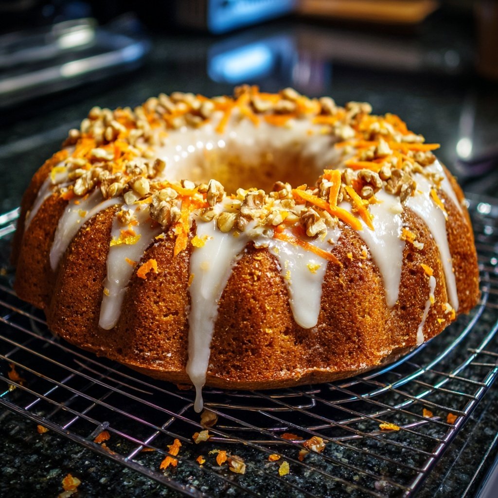 Karottenkuchen Mit Zitronen Glasur