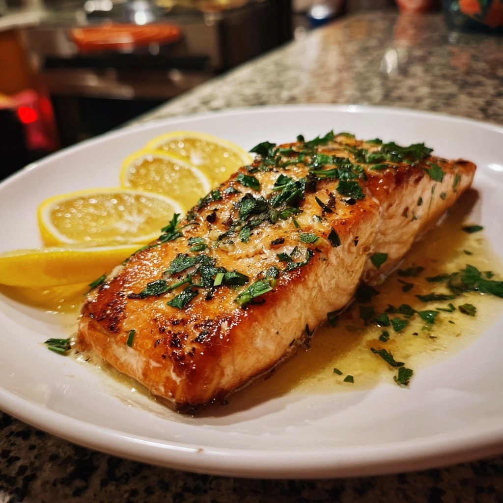 Gegrillter Lachs Mit Zitronen Butter