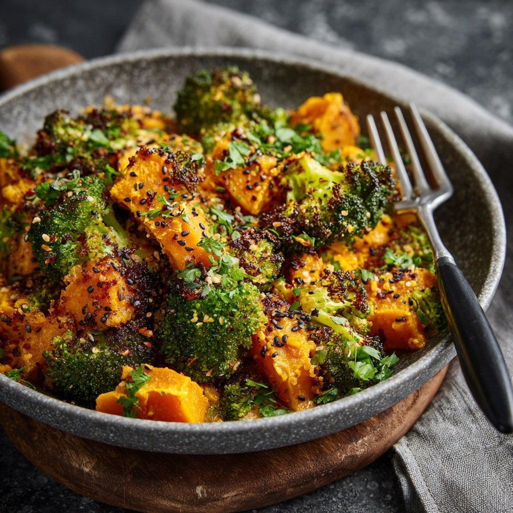 Brokkoli Süßkartoffel Bowl
